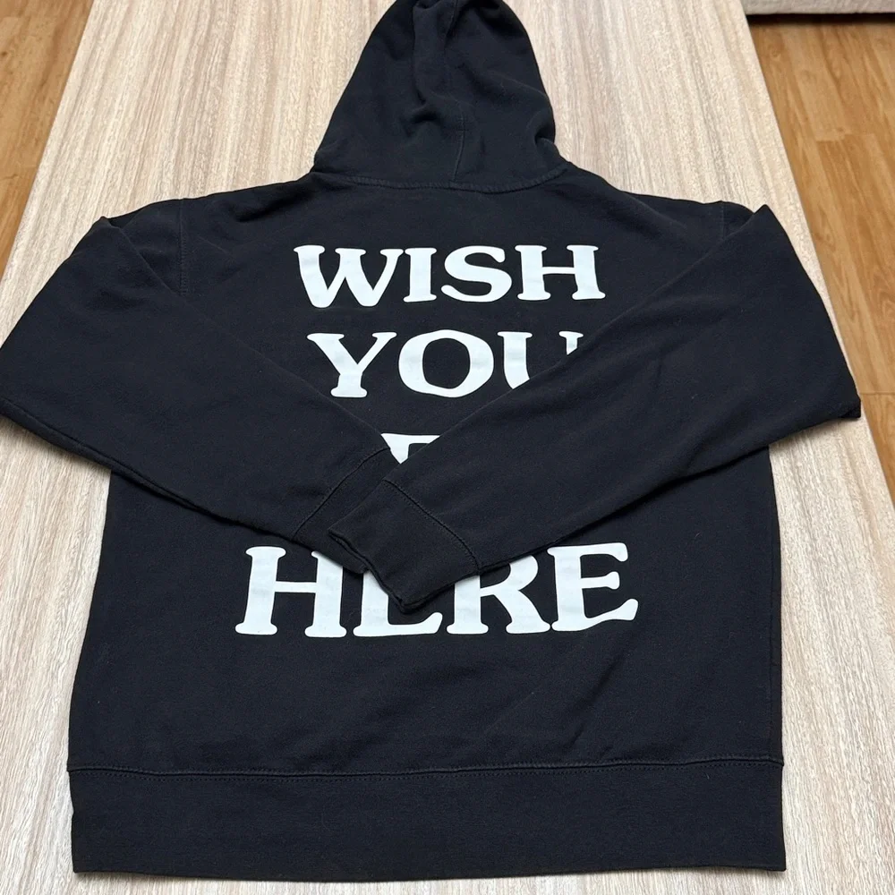 Astroworld Travis Scott Concert Hoodie “Wish You Were Here” Size Medium Black